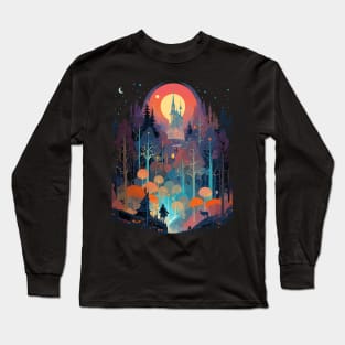 Enchanted Haunted Forest Halloween Spooky Season Long Sleeve T-Shirt